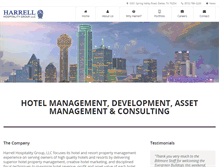 Tablet Screenshot of harrellhospitality.com